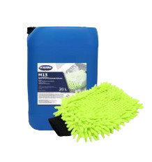 M-Clean Gépi- és Kézi Autósampon PH semleges 20l (M13/20) +  Mikroszálas Mosókesztyű Zöld rasta (ZD04)